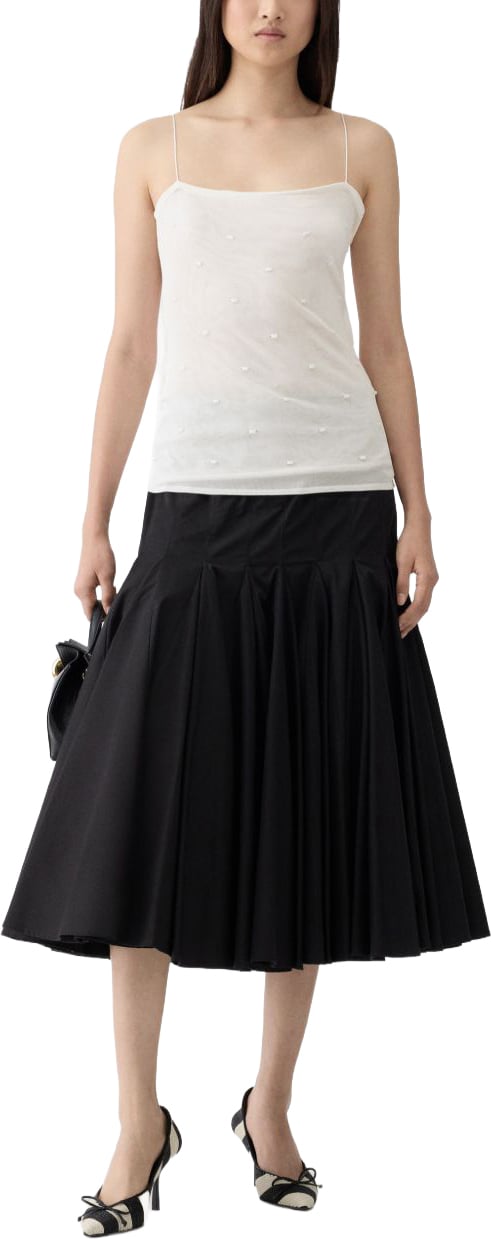 Jacquemus Square Neck Spaghetti Strap Top Wit