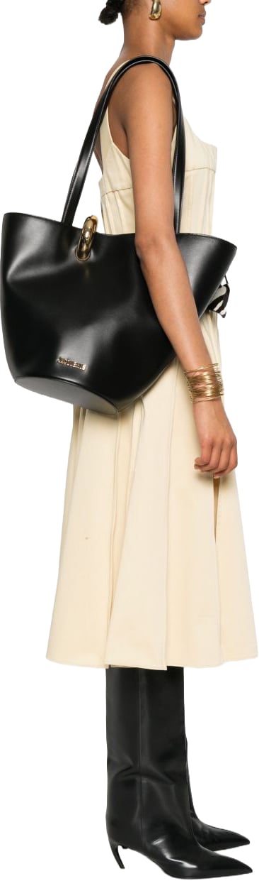 Jacquemus Silk and Nylon Tote Bag Zwart