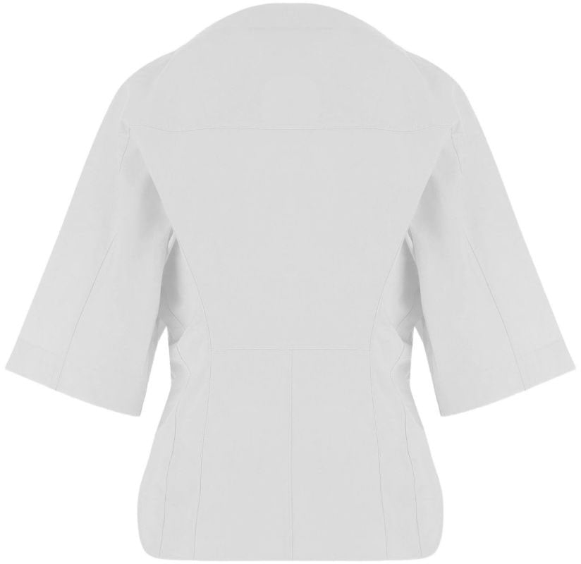 Jacquemus Structured White Top with Deep V-Neckline Wit