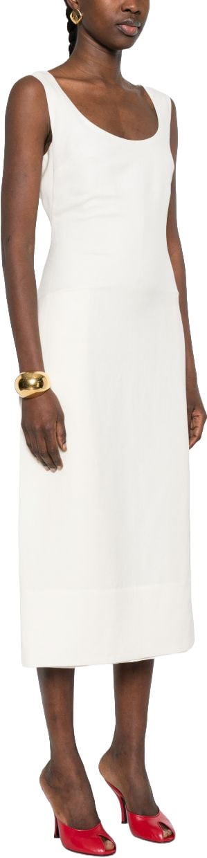 Jacquemus Midi Dress With Square Neckline Rood