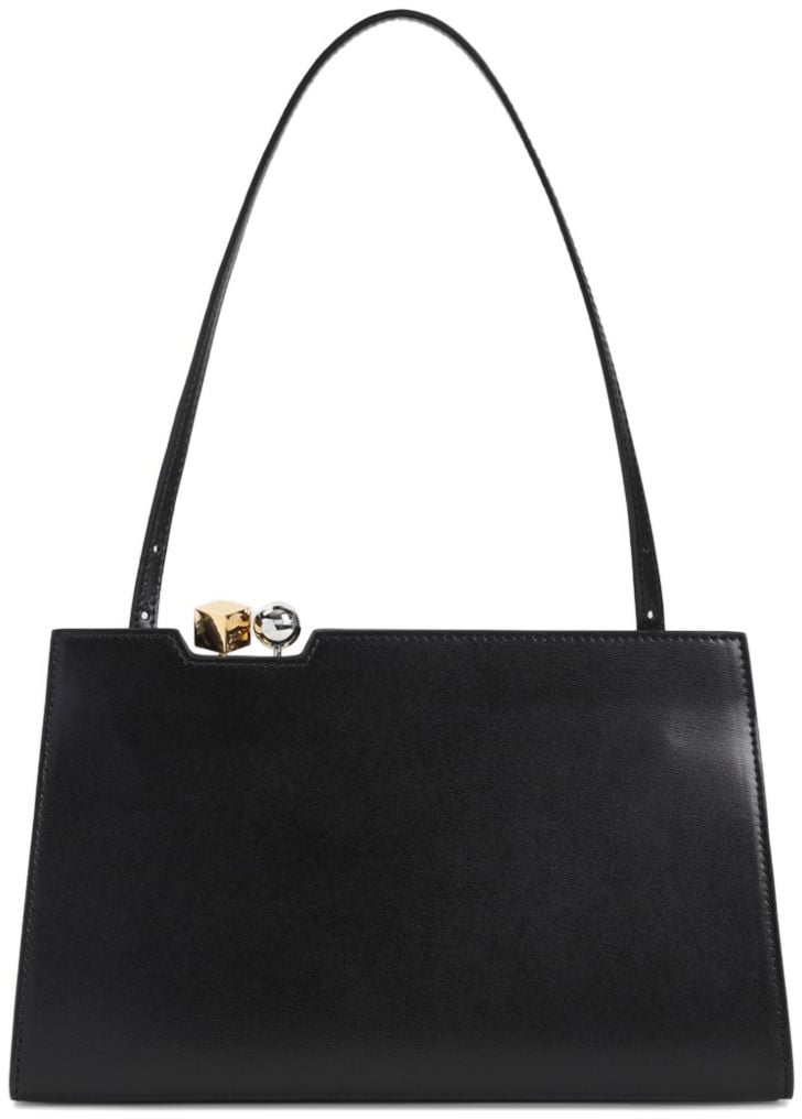 Jacquemus Black Top Handle Magnetic Rond-Carré Bag Zwart