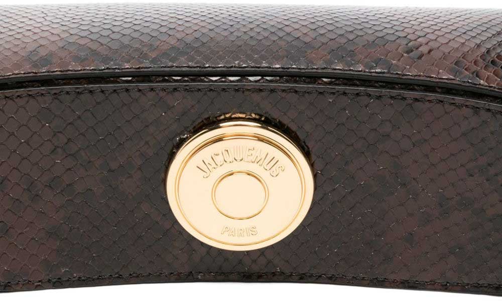 Jacquemus Elongated Black Handbag Zwart