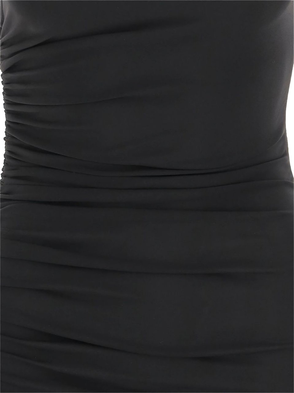 Jacquemus Asymmetric Hem Black Dress Zwart