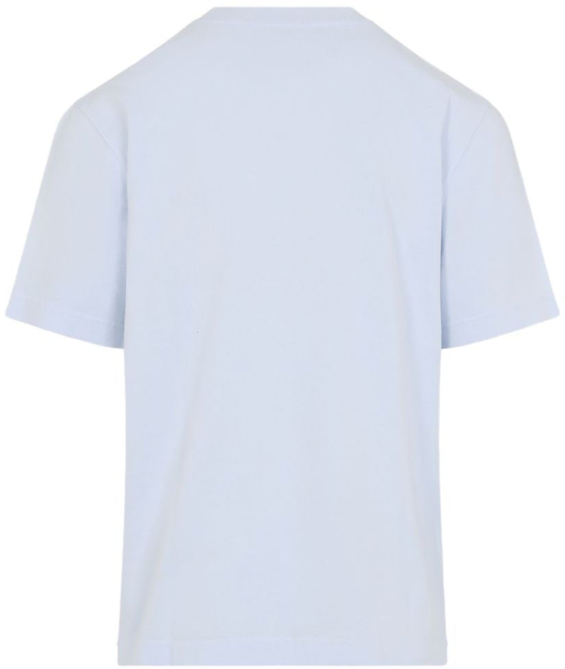 Jacquemus Light Blue Crew Neck T-Shirt With Subtle Branding Wit