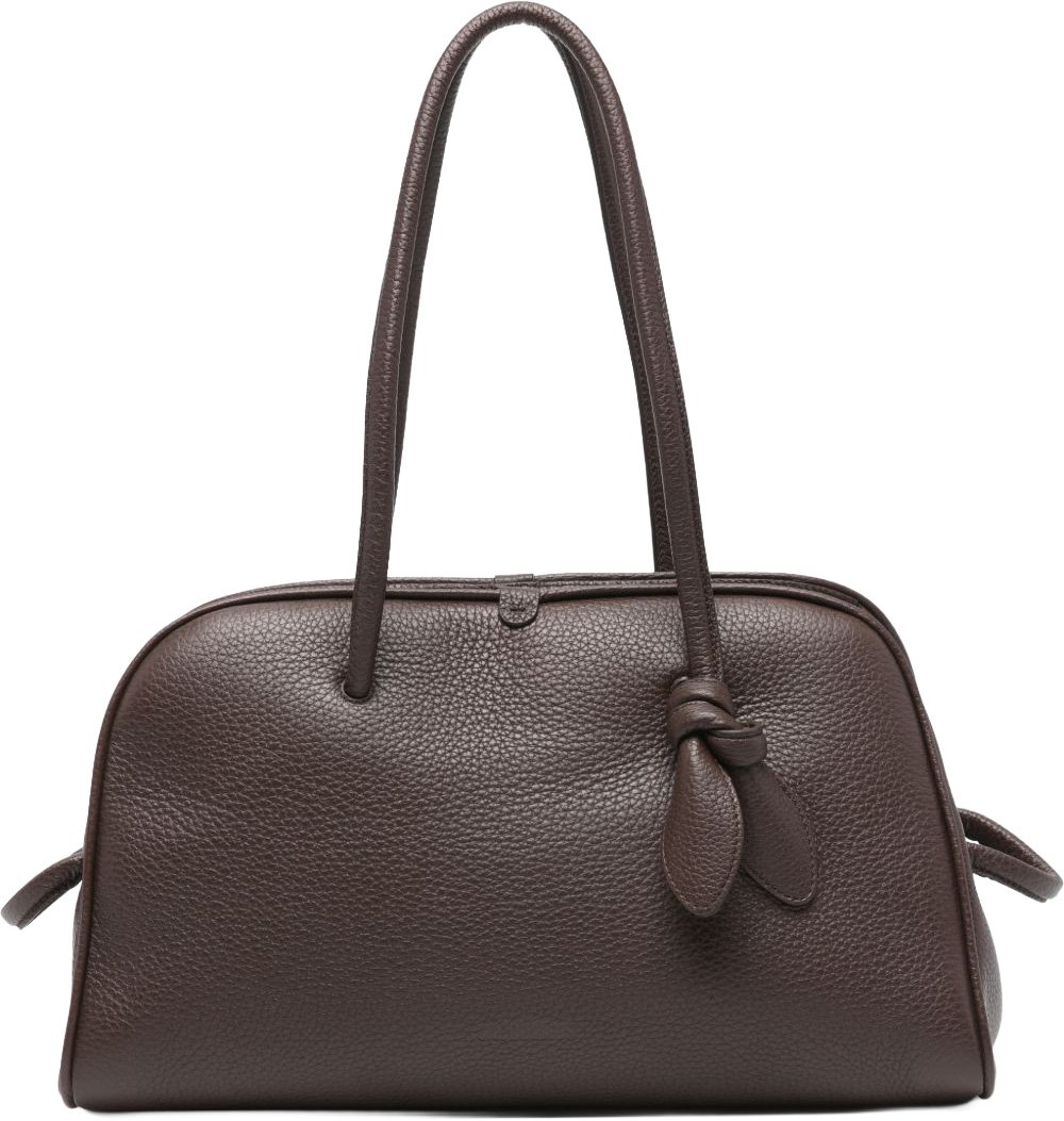 Jacquemus Dark Brown Grained Texture Handbag Bruin