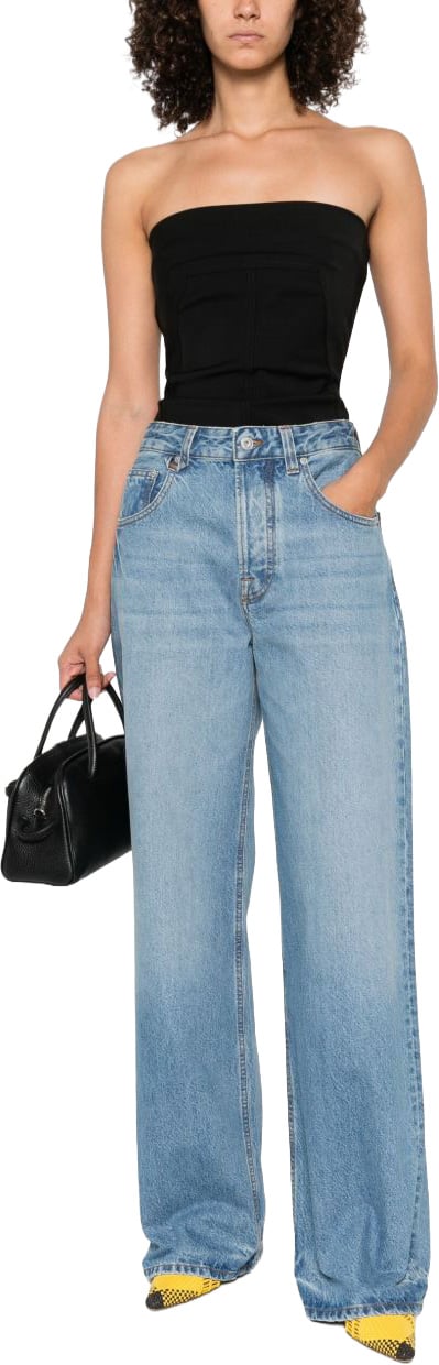 Jacquemus Wide-Leg Indigo Blue Denim Jeans Blauw