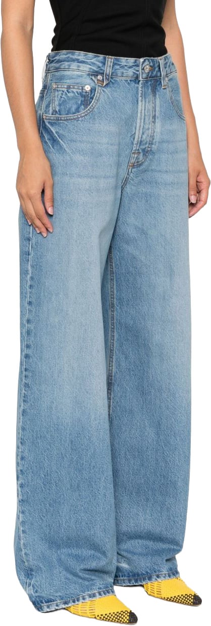 Jacquemus Wide-Leg Indigo Blue Denim Jeans Blauw
