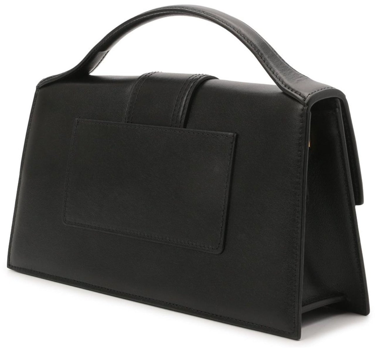 Jacquemus Jacquemus Le Grand Bambino Leather Bag - Gold Logo Zwart