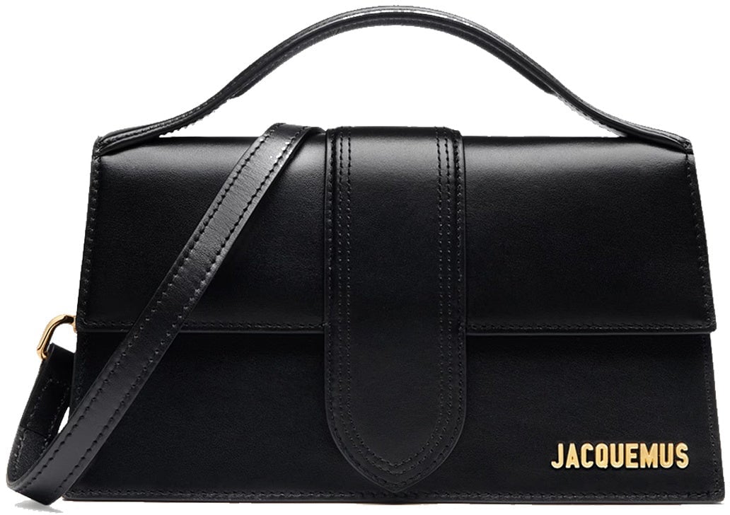 Jacquemus Jacquemus Le Grand Bambino Leather Bag - Gold Logo Zwart