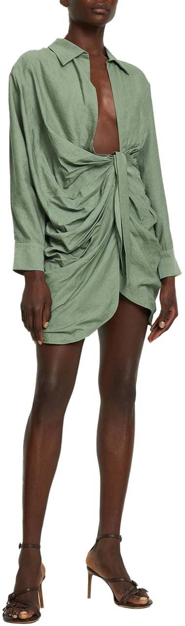 Jacquemus Elegant and sophisticated mint green dress Groen