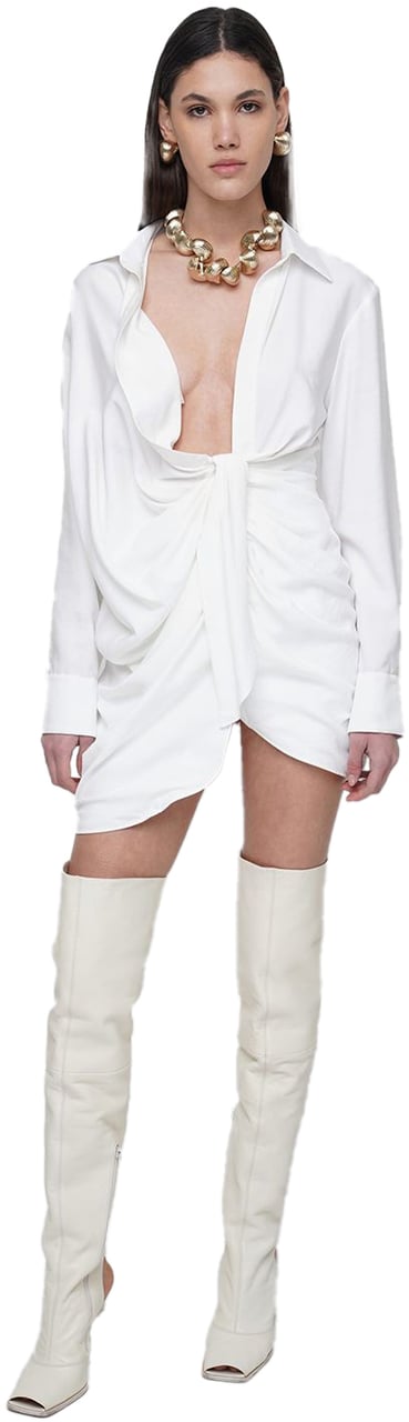 Jacquemus Elegant and sophisticated white dress Wit
