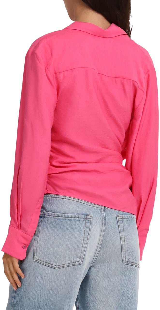 Jacquemus Elegant pink shirt with decorative knot Roze