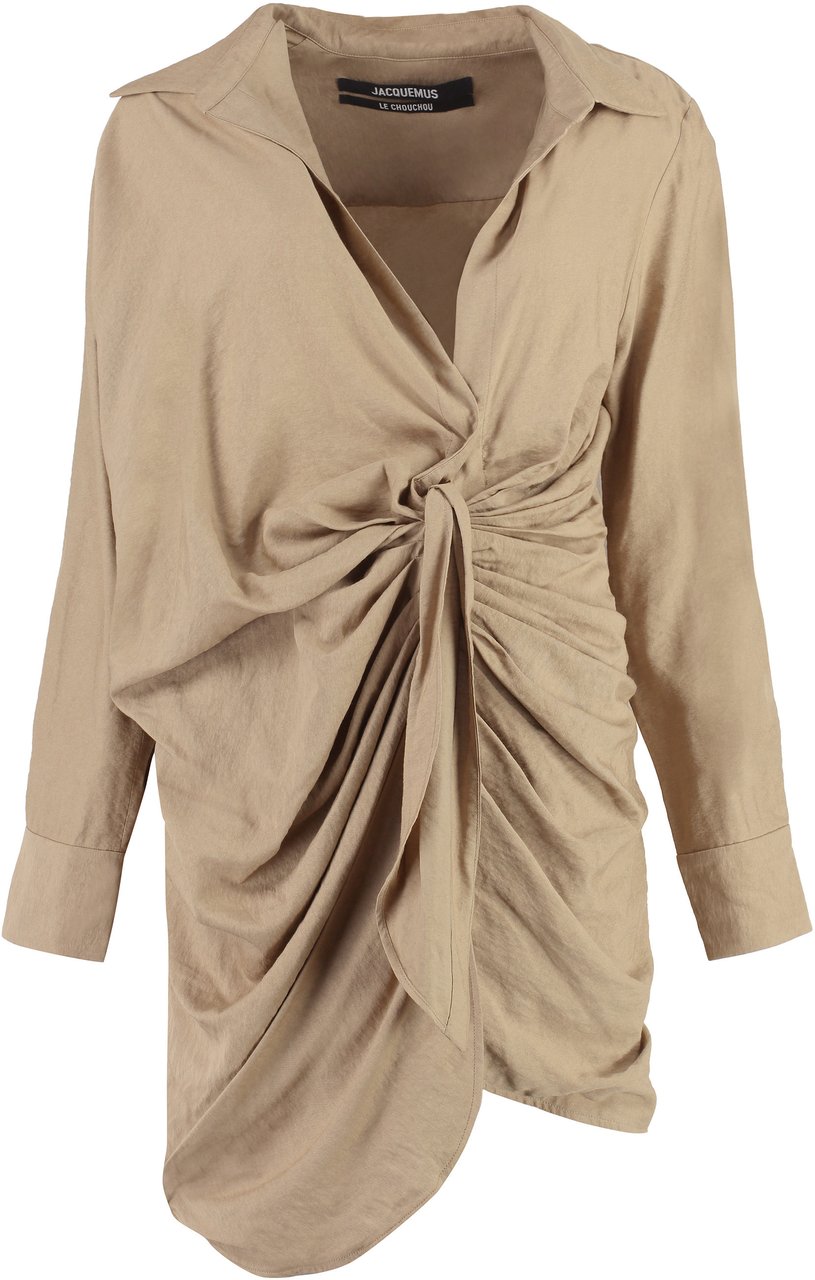 Jacquemus Bahia viscose dress Beige