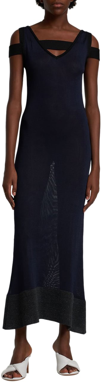 Jacquemus Elegant long dress for special occasions Navy