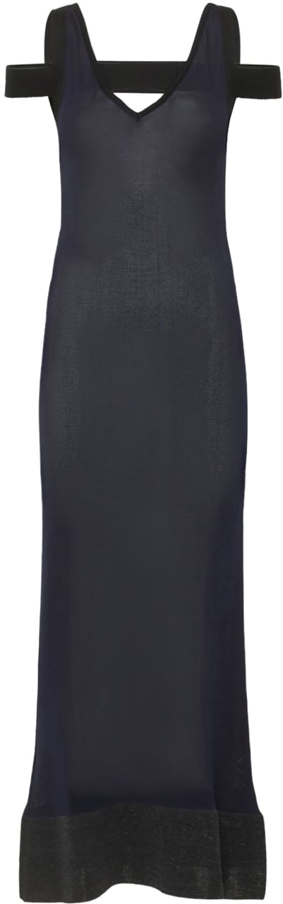 Jacquemus Elegant long dress for special occasions Navy