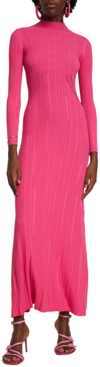 Jacquemus Long elegant pink dress for special occasions Roze