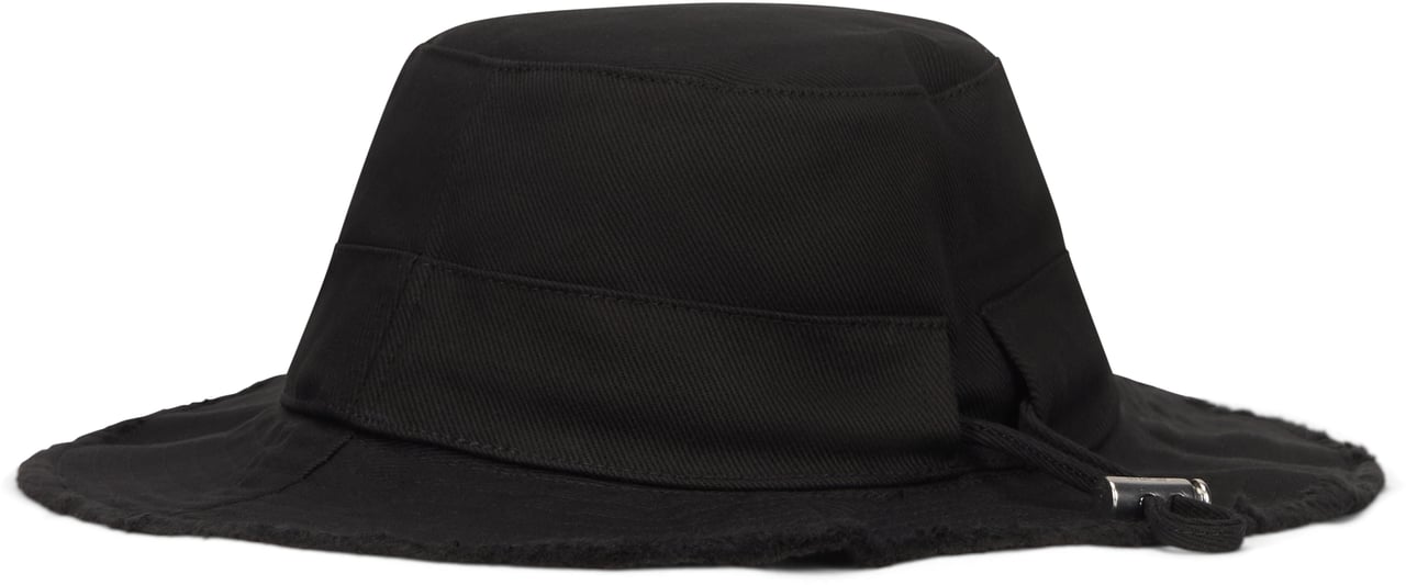 Jacquemus Hat Le Bob Artichoke in cotton twill Zwart