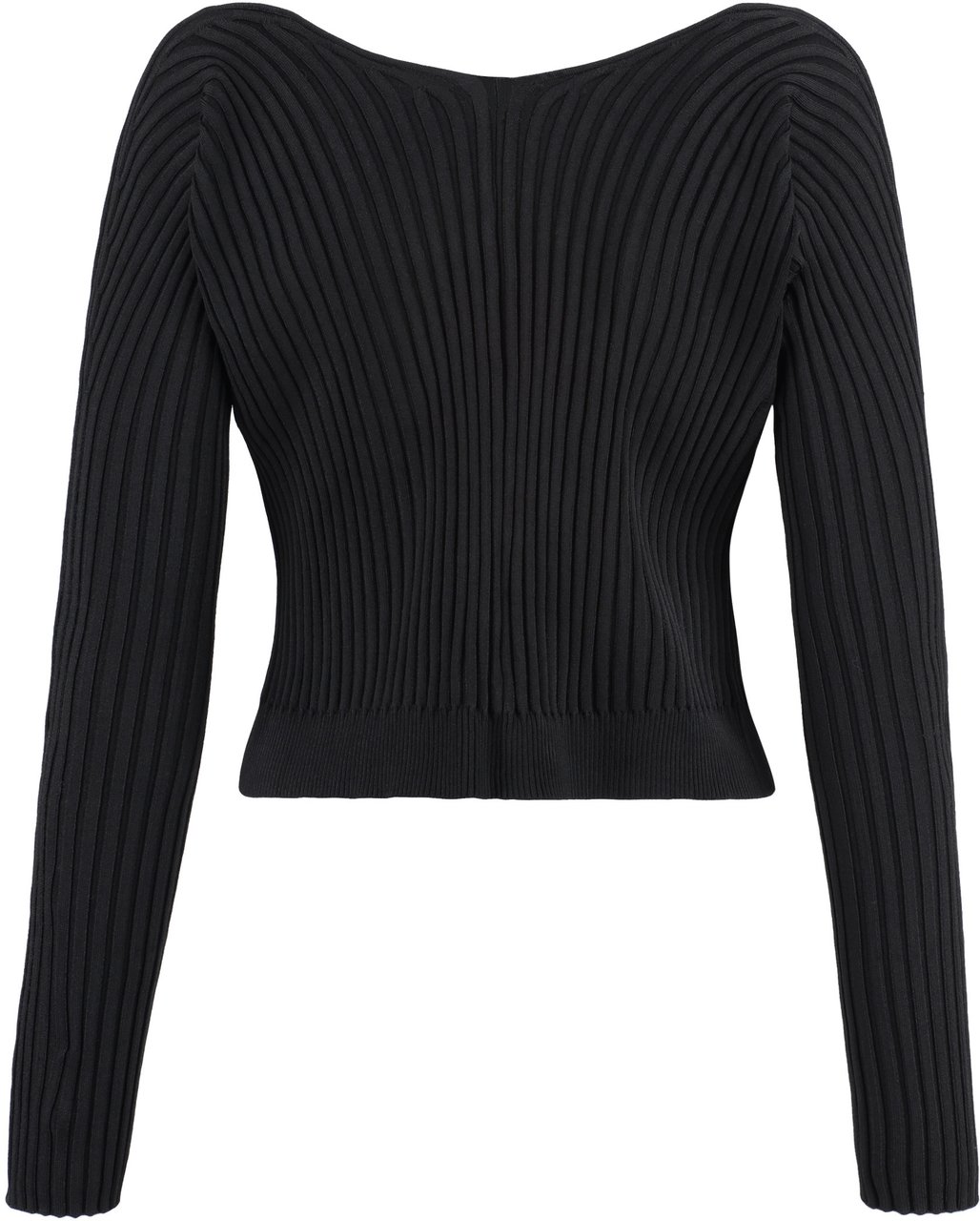 Jacquemus Pralu logo print long sleeve top Zwart