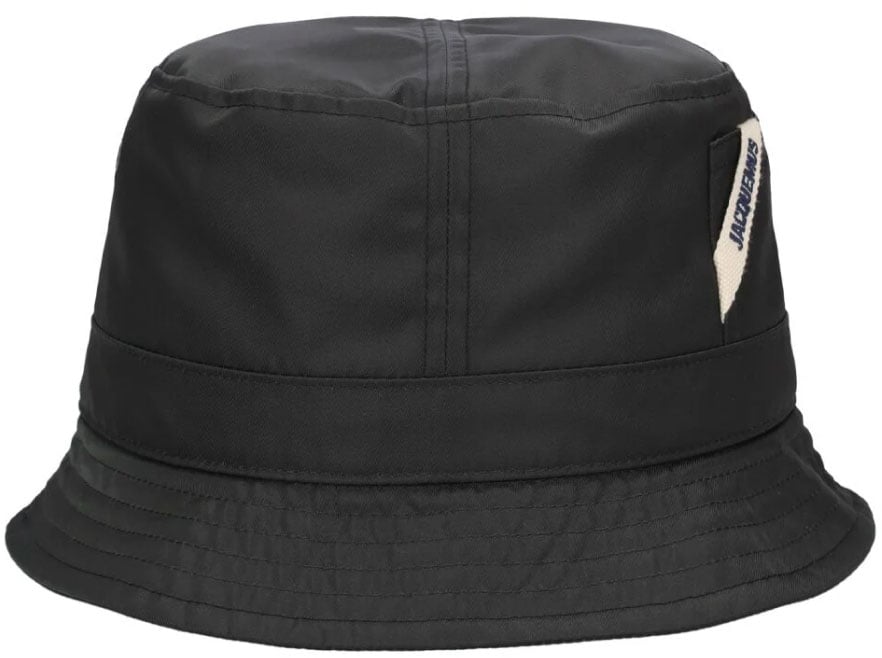 Jacquemus Le Bob Ovalie Logo Bucket Hat Zwart