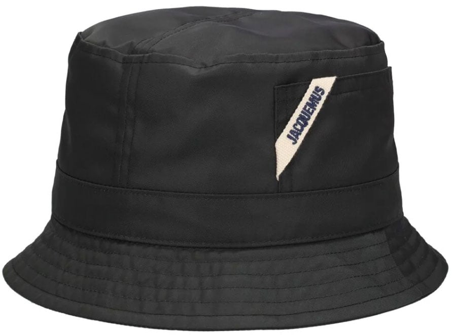 Jacquemus Le Bob Ovalie Logo Bucket Hat Zwart