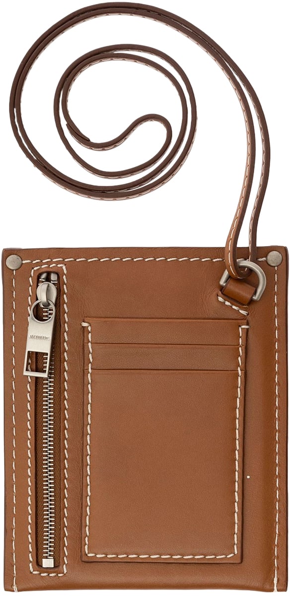 Jacquemus Le Porte Poche Meunier Neck Wallet Bruin