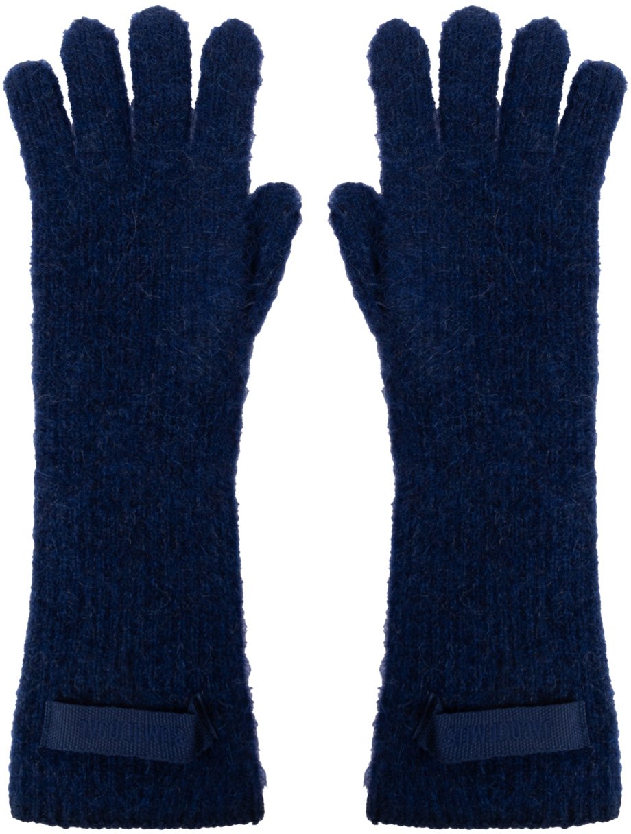 Jacquemus Les Gants Gros Grain Logo Gloves Blauw