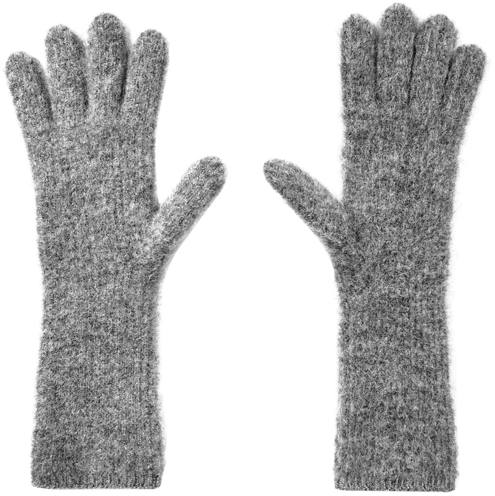 Jacquemus Les Gants Gros Grain Logo Gloves Grijs