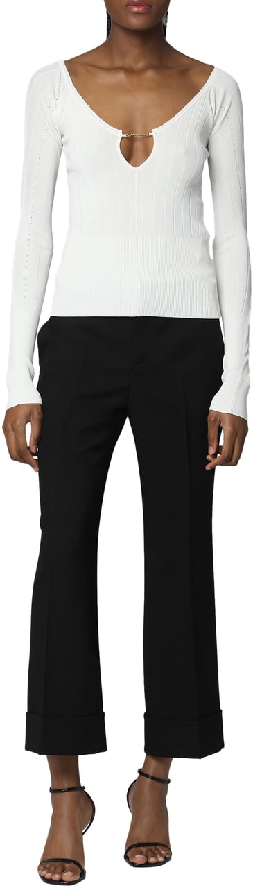 Jacquemus Pralù Knitted viscosa-blend top Wit