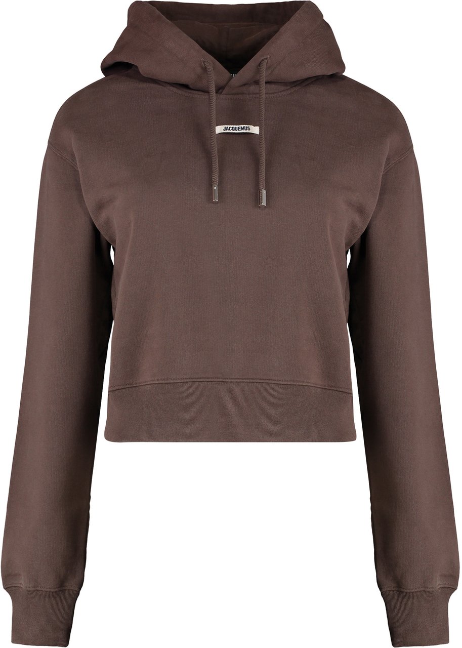 Jacquemus Gros Grain Cotton hoodie Bruin
