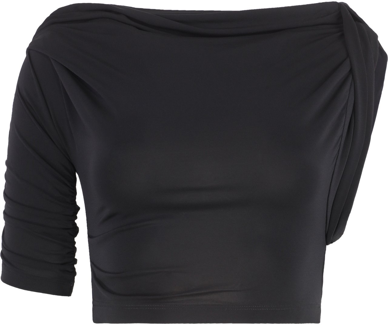 Jacquemus Drapeado crop-top Zwart