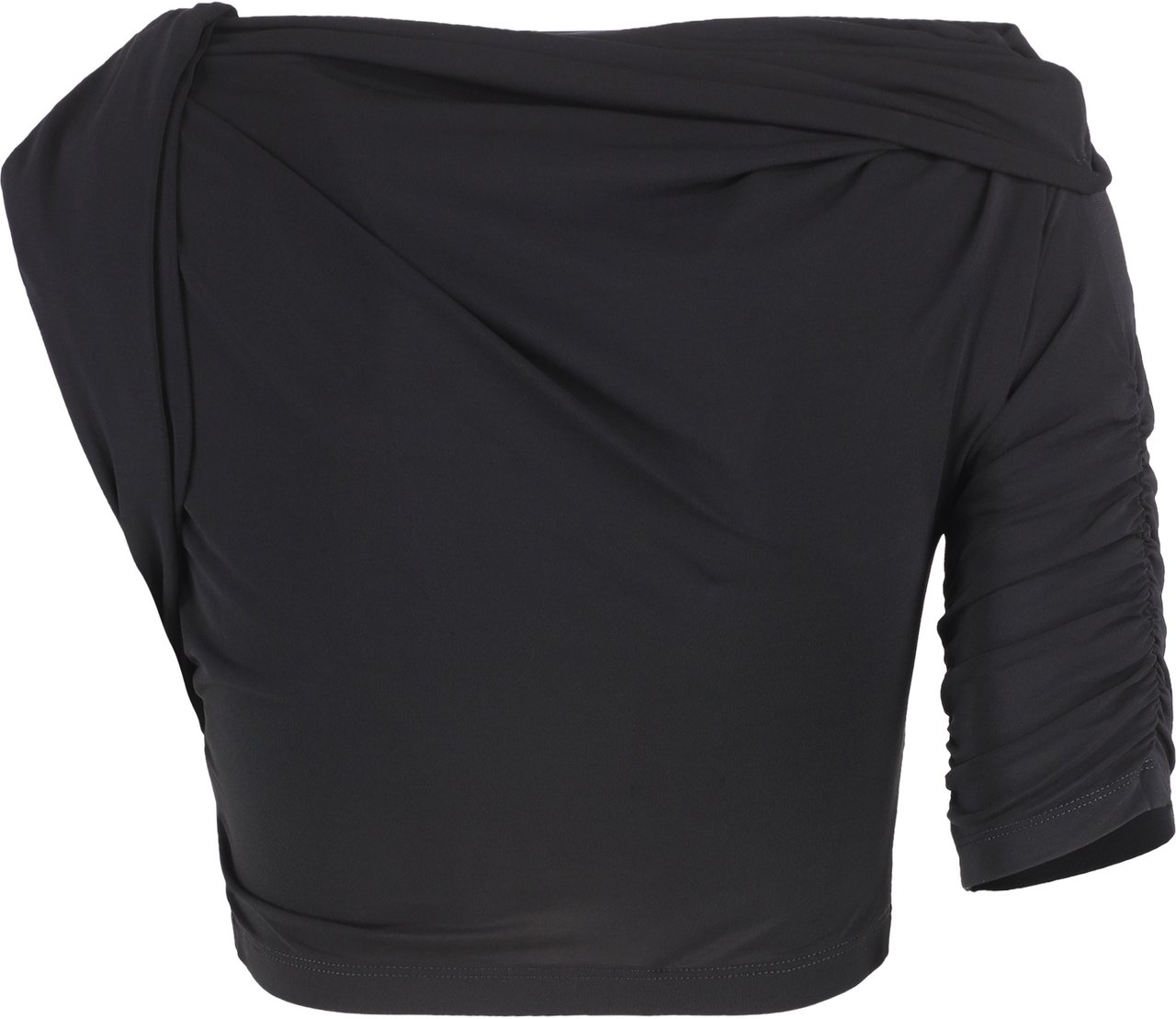 Jacquemus Drapeado crop-top Zwart