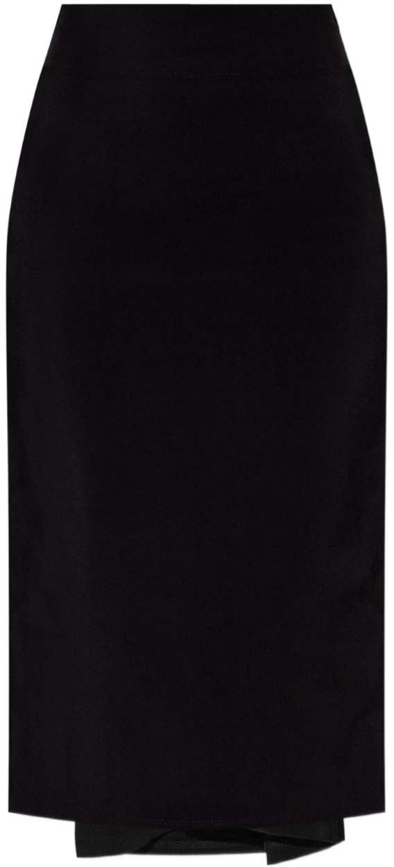 Jacquemus Draped Black Mid-Length Skirt Zwart