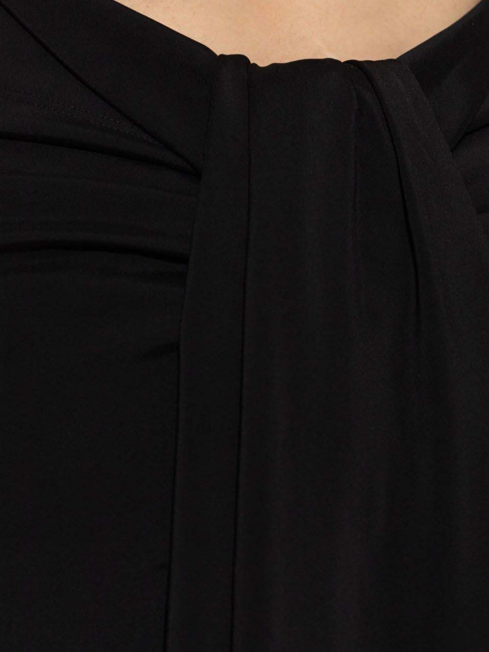 Jacquemus Draped Black Mid-Length Skirt Zwart