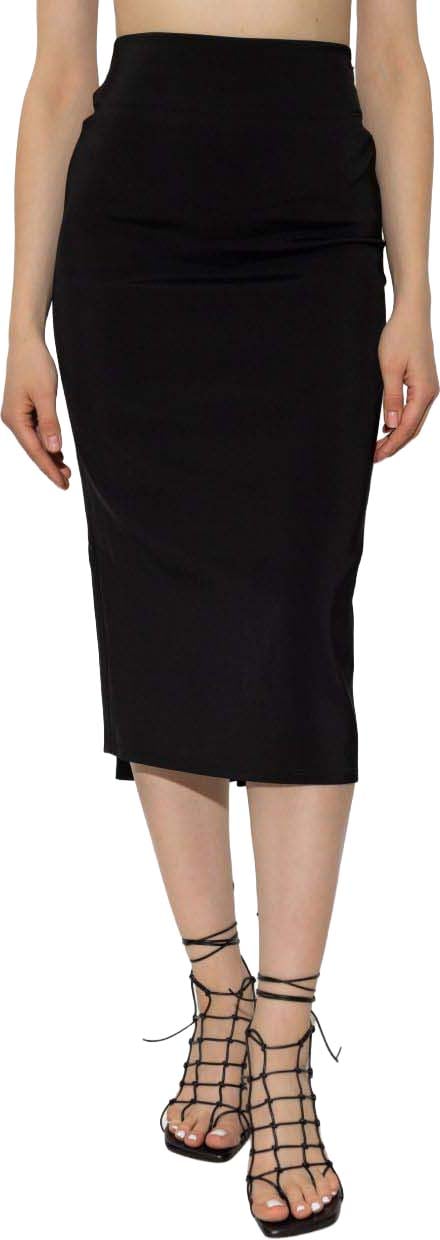 Jacquemus Draped Black Mid-Length Skirt Zwart
