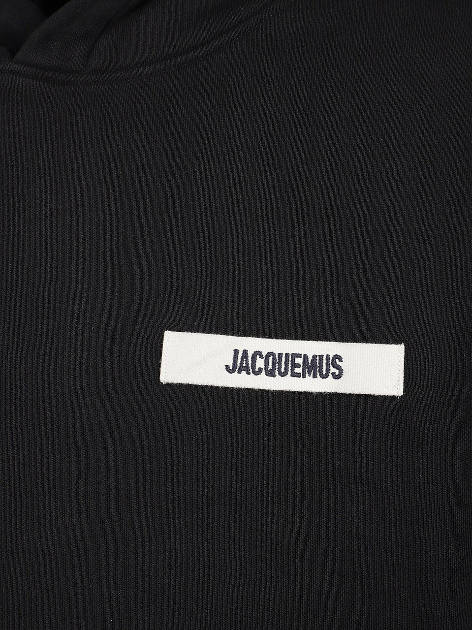 Jacquemus Hooded Gros Grain Sweatshirt With Logo Detail Zwart