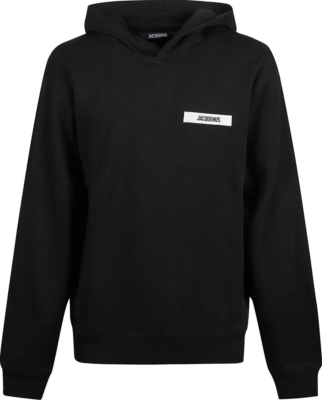 Jacquemus Hooded Gros Grain Sweatshirt With Logo Detail Zwart