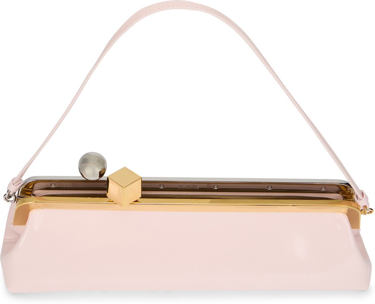 Jacquemus Pochette Salon in brushed leather Roze