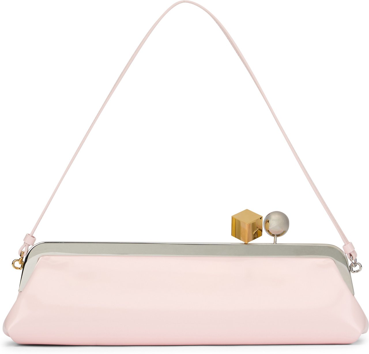 Jacquemus Pochette Salon in brushed leather Roze