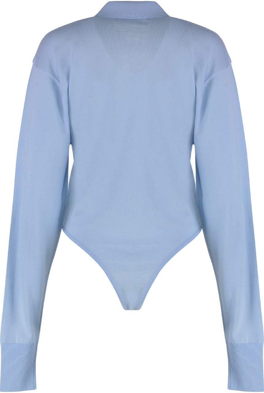 Jacquemus The Tordu Merino Body Blauw