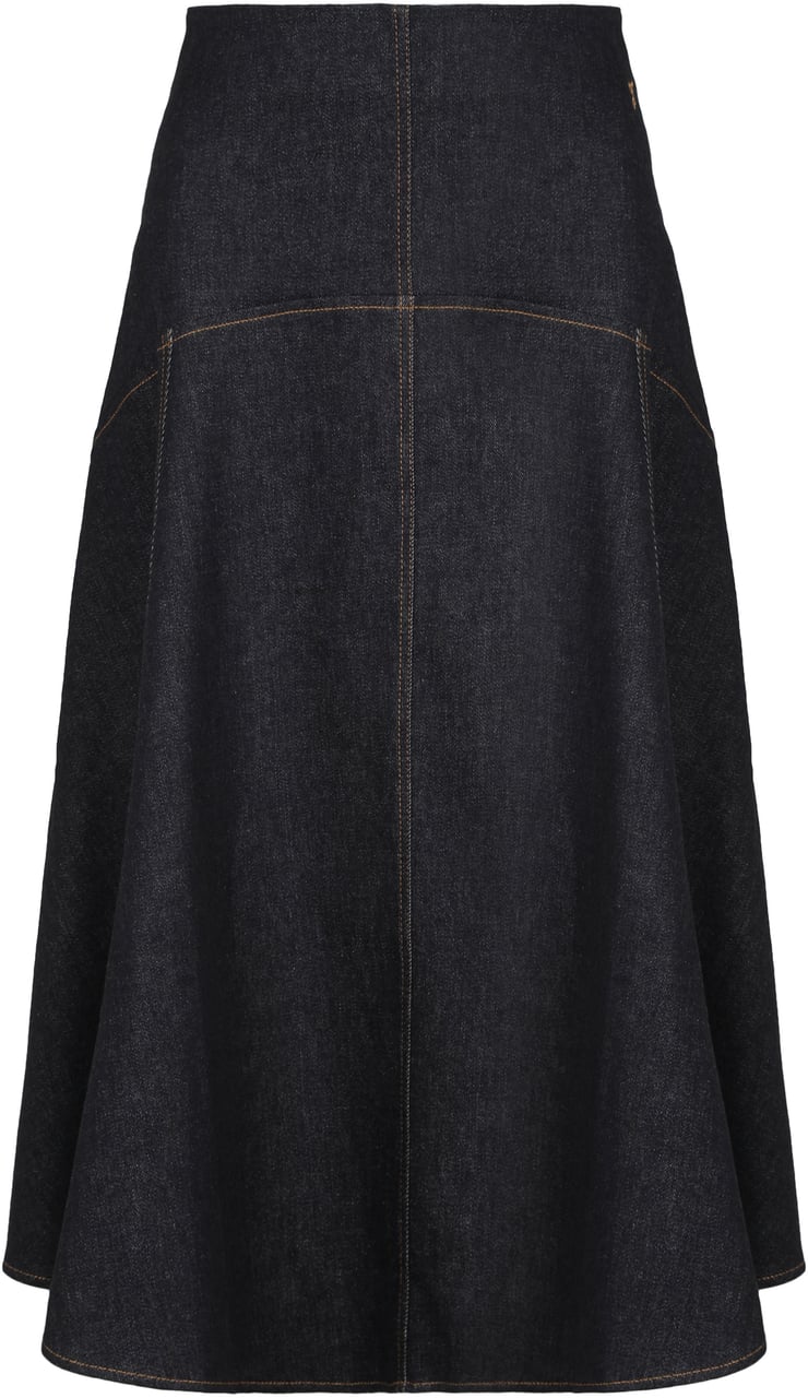 Jacquemus Gonna svasata in denim di Nîmes Triangle Blauw