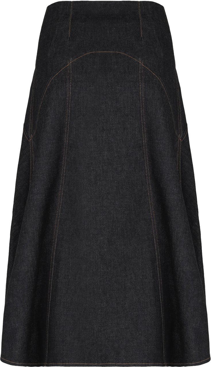 Jacquemus Gonna svasata in denim di Nîmes Triangle Blauw