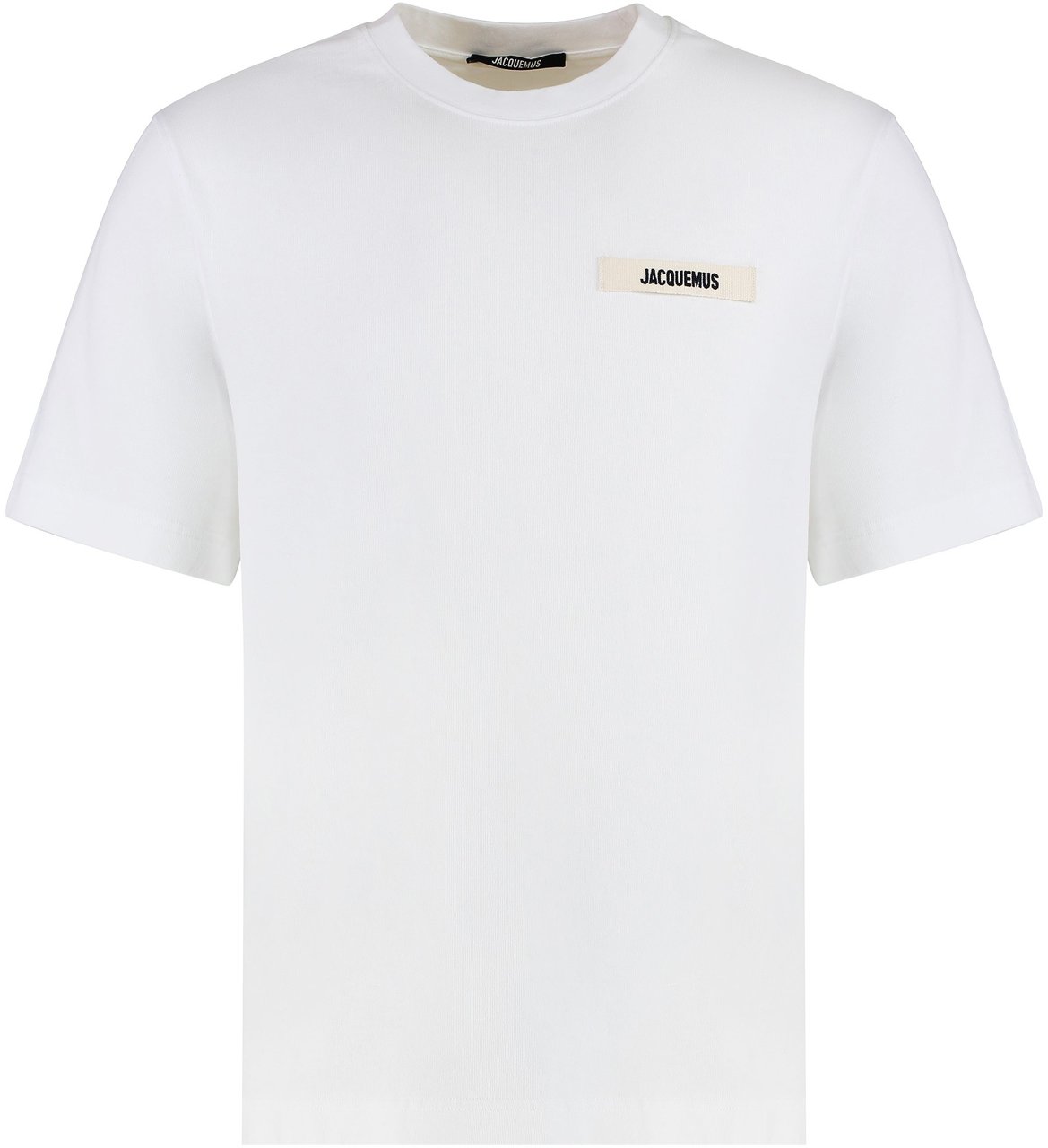 Jacquemus Gros Grain Cotton crew-neck T-shirt Wit