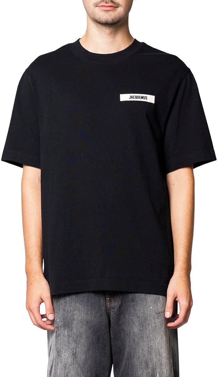 Jacquemus LE TSHIRT GROS GRAIN BLACK Zwart