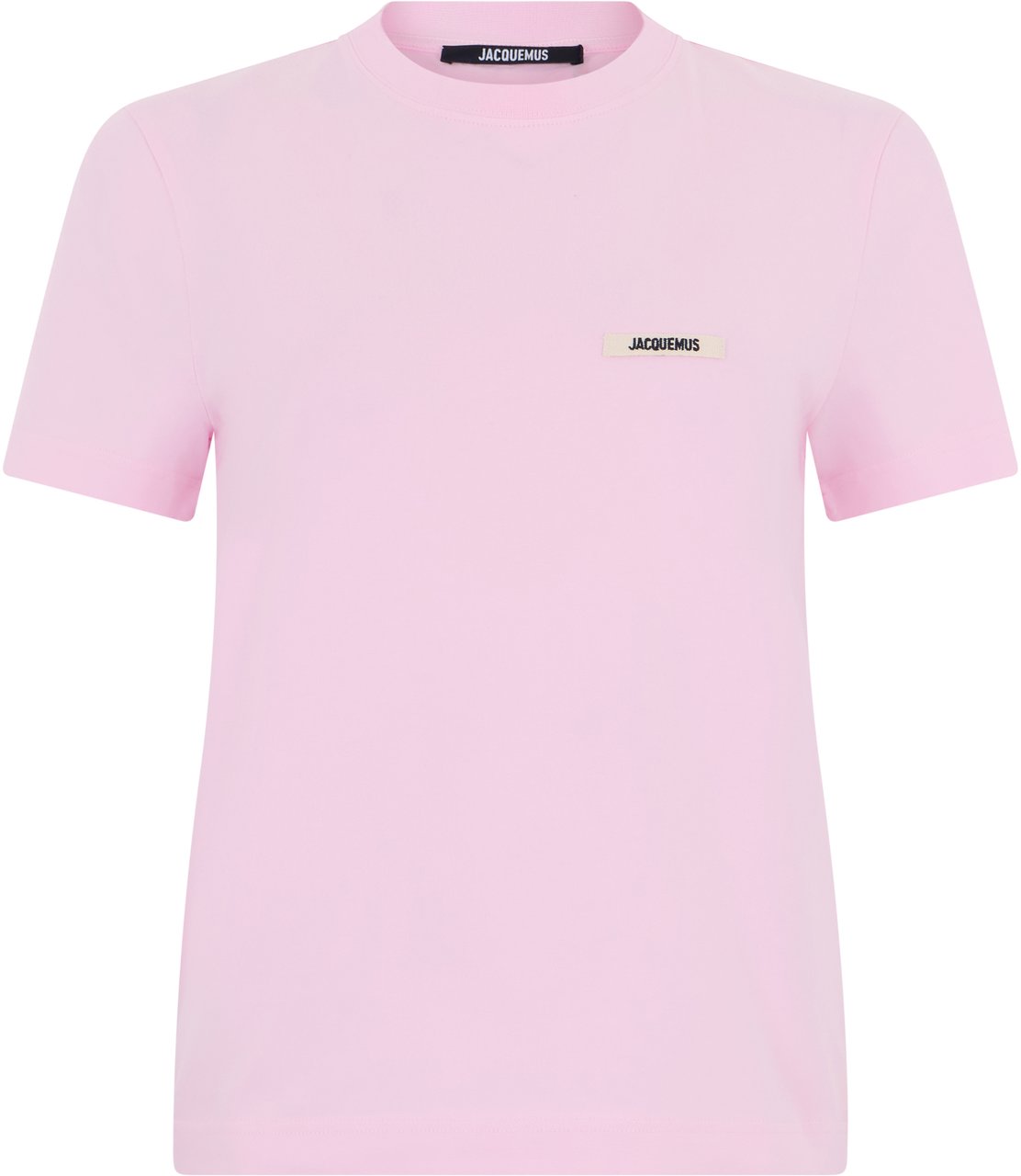 Jacquemus Gros Grain T-shirt with Short Sleeves Roze