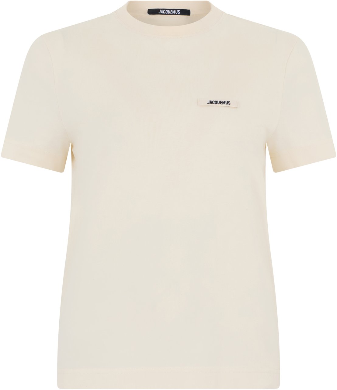 Jacquemus Beige minimalist T-shirt with elegant logo Beige