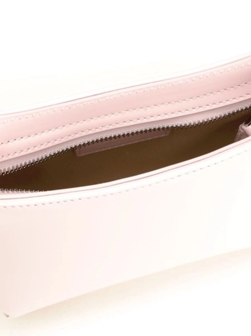 Jacquemus Pink Curved Shape Leather Shoulder Bag Neutraal
