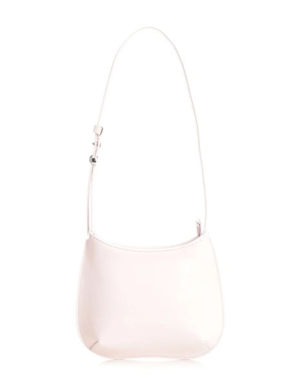 Jacquemus Pink Curved Shape Leather Shoulder Bag Neutraal
