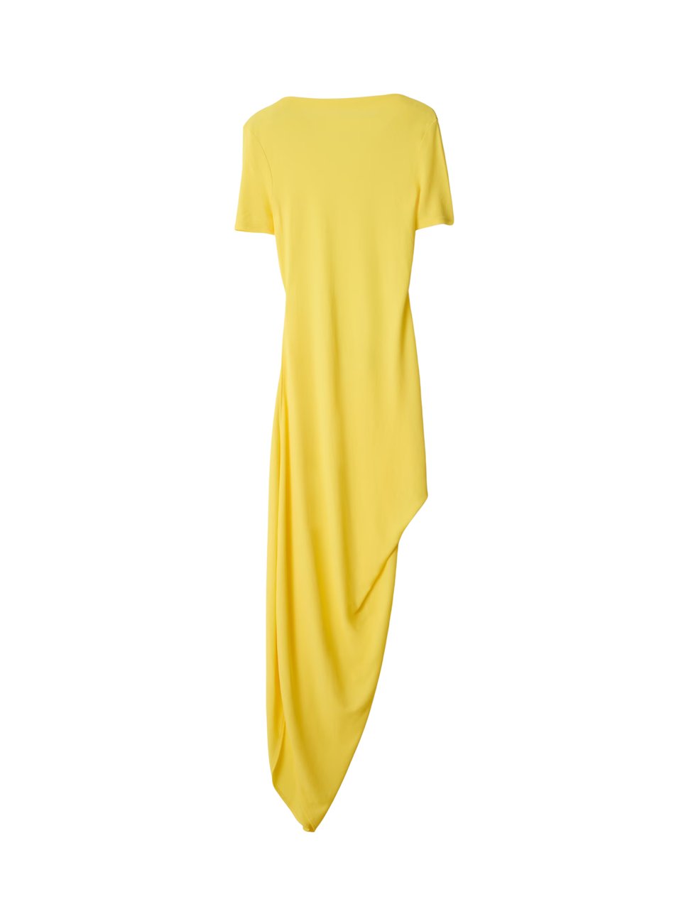 Jacquemus Yellow Draped Cascade Viscose Maxi Dress Goud