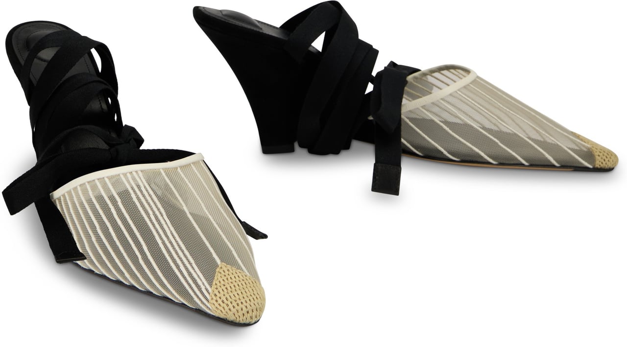Jacquemus Mules in Mesh with Wedge Divers