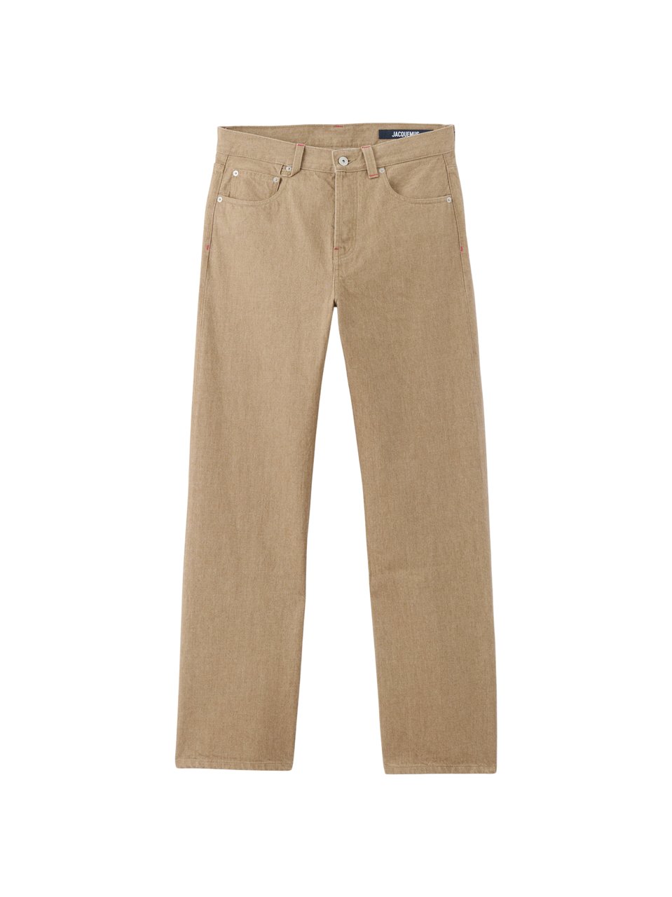 Jacquemus Beige Straight Fit Cotton Jeans Neutraal